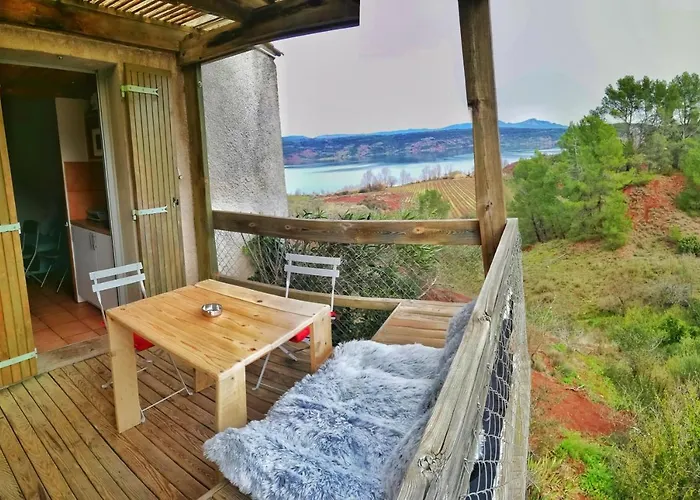Studio 22 M2, Terrasse Vue Lac, Dans Propriete Face Au Lac Du Salagou